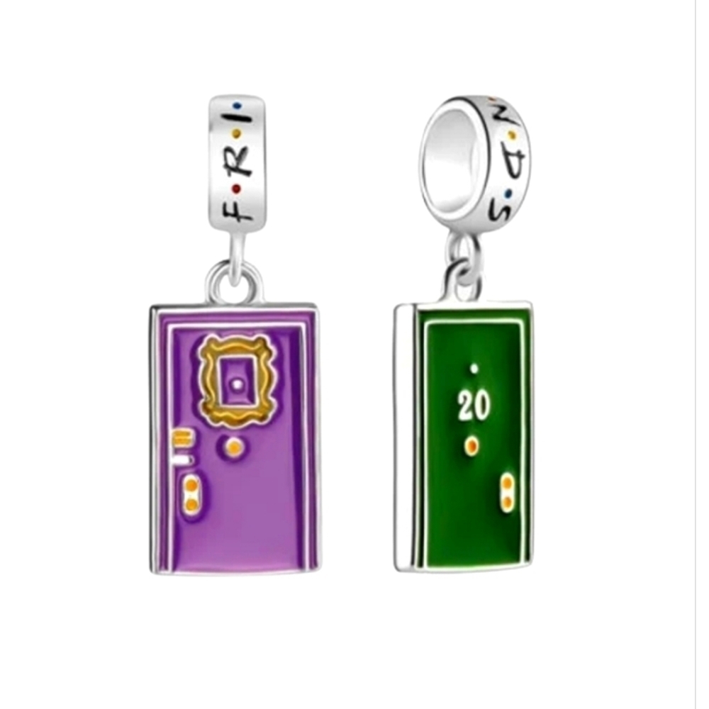 New Friends TV show Monica Geller door silver dangle silver charm for bracelet